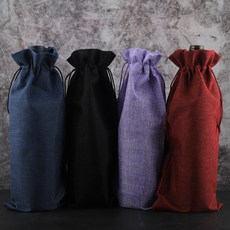 유리병 와인병 스윙병 포장 답례품 선물 포장 와인병 파우치 케이스 10매, 네이비10P