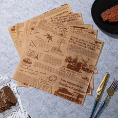 주방 식품 포장지 빵 버거 프라이 바구니 종이 베이킹 샌드위치지, 14.22cm-Newspaper 8, 1개