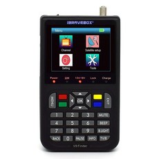 프로젝터 음향기기 IBRAVEBOX HD 위성 파인더 V9 DVB S2 디지털 H.265 풀 1080P 내장 3000mAh 배터리 F, Black_미국 플러그, 01 Black_01 미국 플러그, 1개