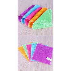 2겹 두툼한 대나무 섬유 행주 보풀생기지 않는 수세미 색상랜덤 SH468