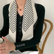 호구와튼 스카프 70x70 패턴 실크스카프 2종 세트