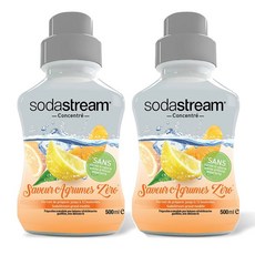 Sodastream Zero Citrus Flavor Concentrate 소다스트림 제로 시트러스 프랑스 직구 500ml 2팩, 1개