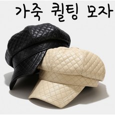케이앤제이파트너스 가죽 마도로스 퀼팅 사각챙 팔각모 패션 남녀공용베레모/헌팅캡