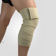 PRL609676찍찍이 무릎 보호대 베이지 스포츠 압박밴드 아데