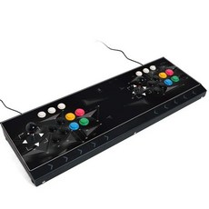 NBCP 아케이드 파이트 스틱 2인용 PC 스트리트 파이터 비디오 게임 컨트롤러 파이팅 조이스틱 닌텐도 스위치 네오지오 미니 프로 PS3 라스베리 파이 PS 클래식 안드로이드, Black-For 2 players, 1개, Black-For 2 players