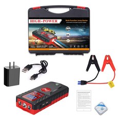 점프스타터 대용량배터리 휴대용 229800mah 8000A 점프 스타터 12V 고출력 자동차 비상 시작 전원 공급 장치 디젤 가솔린 차량용, 01 Simple Standard, 1개