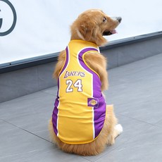 봄 여름 패션 대 /중/소형견 야옹 애완동물옷 망사 조끼 월드컵 축구복 농구복 털빠짐 방지, 08, 1개