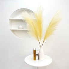 라포레 감성 핑크뮬리 조화 인테리어 대형 120cm/18줄기, Cream, 3개