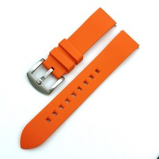 다이빙 고무 벨트120 21 22 24mm 실리콘 고무 스트랩 범용 퀵 릴리스 다이빙 팔찌 세이코 오메가 워터 고, 02 Orange_01 18mm