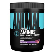 Animal Juiced Aminos - 6g BCAA/EAA 매트릭스 플러스 4g 아미노산 혼합 회복 및 향상된 성능 포도 30회 분량 385.0g13.58온스 190812, 405g, 1개