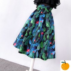 햅번 핀턱 스커트 가을 봄 여름 자카드 선인장 플라워 쉬폰 벌룬 퍼프 무대 연주회 파티룩 치마