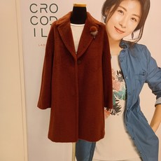 크로커다일레이디 [특가세일] 기본카라의 모직코트