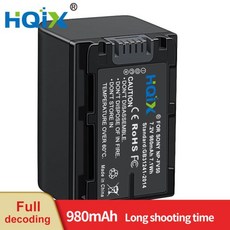HQIX 소니 호환 HDR-CX450 TD30E 카메라 NP-FV50 충전기 배터리, 02 Battery