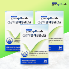 지노프레쉬 지노프레쉬 건강해질 여성유산균 질유산균 개별인정형 건강기능식품 30캡슐 3개 30정 30정