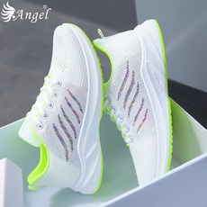 (Angel)여름 새로운 니트 통기성 캐주얼 러닝 여성 신발 댄스 신발