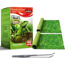 파충류 카펫 36 18 in Pet Terarium Liner 케이지 매트뱀 카멜레온 도마뱀붙이 및 핀셋 먹이 집게가 있는 주방용2매, new-40Gallon(36*18in), 1개