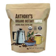 Anthony's 안토니스 인스턴트 울트라 파인 아라비카 커피 유기, 1개, 1개입, 397g