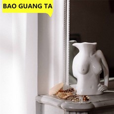 바오 GUANG 타 예술 소녀 흉상 꽃병 장식 관심 엉덩이 동상 여자 모델 꽃병 꽃 냄비 가정 장식 액세서리 선물 R5196