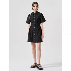 에잇세컨즈 여성 코튼 나일론 셔츠 원피스 블랙 (324571LY15) 324571LY15 137457