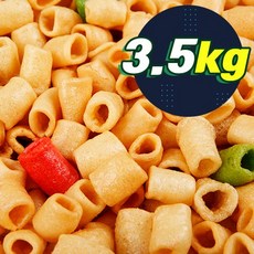 우리식품 마카로니 3.5kg 대용량과자 대용량뻥튀기 뻥튀기 업소용 벌크과자 옥수수강냉이, 1개