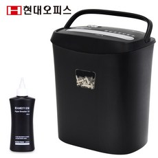 현대오피스 페이퍼프랜드 6매 15L 세단 소형 가정용 문서세단기 NEW PK-613CX+세단기오일, 단품