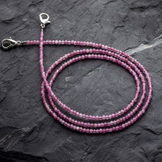  핑크 토르말린(TOURMALIN) 원석 안경줄겸 마스크 스트랩 (보석감별서 상세참조) 