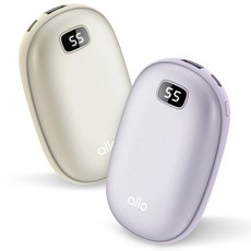 알로코리아 충전식 손난로 휴대용 전기 전자 핫팩 보조배터리 8000mAh WM800, 골드