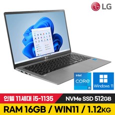 LG 15인치 그램 11세대 i5 512G RAM16G WIN11 포함 15Z95N 노트북, WIN11 Home, 16GB, 512GB, 코어i5, 다크그레이