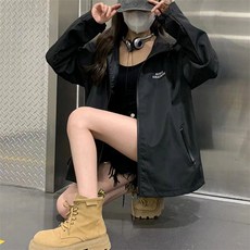 메이스 여성 루즈핏 후드 바람막이 자켓