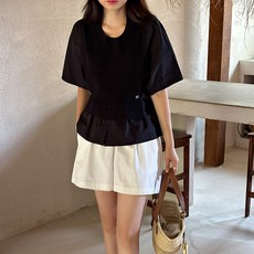 걸스데일리 / 걸스데일리/ Muse12 쿨링 니트 배색 블라우스