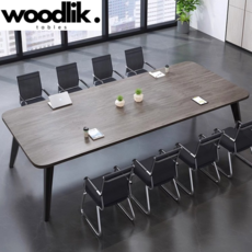 WOODLIK 회의테이블 대형 원목 탁자 사무용 휴게실 연수용 책상, 길이 160 폭 80 높이 75 색상메모