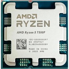 AMD 라이젠 57500F R57500F 3.7GHz 6코어 12스레드 CPU 프로세서 5N L332M 100-000000597 냉각기 없음 소켓 AM5 - 라이젠57500f