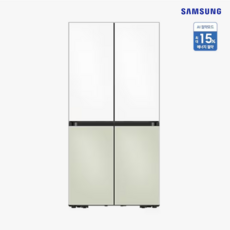 [사업자전용]삼성전자 비스포크 키친핏 4도어 615L UV 탈취기능 글램 화이트 바닐라 RF60C9012AP