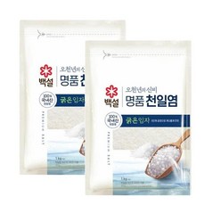 백설 오천년의 신비 명품천일염 굵은입자, 1kg, 2개