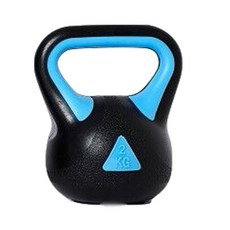 헬스 피트니스 여성 남성 가정용 아령 경기 힙업 플라스틱 주입 공 220KG, 블루 블랙 2킬로그램 /개