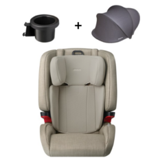 다이치 ISOFIX 브이가드 주니어 리우 카시트 + 선바이저 + 컵 홀더 세트, Warm Gray(회색) 3개