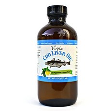 NutraPro Virgin Cod Liver Oil 버진 코드 리버 오일 대구간유 리퀴드 레몬 페퍼민트 8oz(237ml), Lemon and Peppermint