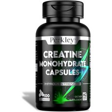 Perkley™ Creatine Monohydrate | Capsule Supplement | Strength Muscle Growth & Performance | 50 Servi, 1개, 50정