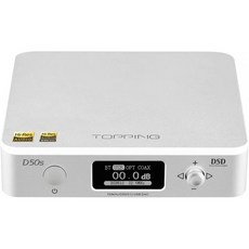 토핑 D50s DAC 2 ES9038Q2M 32bit 768kHz DSD512 XMOS XU208 Bluetooth LDAC HiFi Decoder Silver, 단일상품