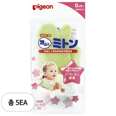 피죤 저자극 목욕용품, 5개, 목욕장갑