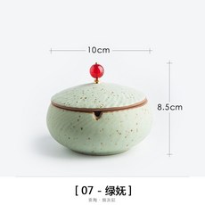 어반30 인테리어 가정용 재떨이 뚜껑 창의 도자기담배 앤티크 쌈지 거실, 초록빛 여성
