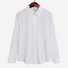 여성 셔츠 캐주얼 도톰 기모 남방 셔츠 루즈핏 솔리드 상의 비즈니스 셔츠 빅사이즈