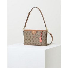 헤지스여성로고패턴가죽숄더백