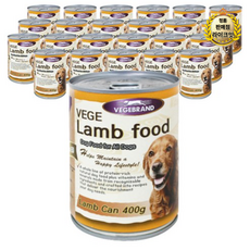 베게브랜드 반려견 원형 닭고기캔 400g, 24개, 양고기맛