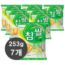 크라운 참쌀선과 253g 7개 참쌀설병 크리스피 쌀과자 참쌀과자 짭짤한맛 맛있는과자 맛있는간식 맛있는쌀과자 맛있는 추억의 옛날과자