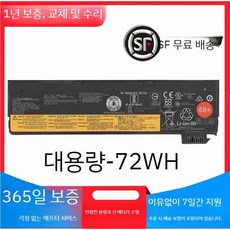 레노버 X240 X250 T470P 용 T460 X260 씽크패드 스피커 호환 배터리 X270 노트북, 72Wh 용량의 6코어 대용량 버전