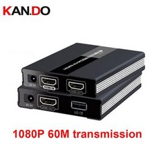 [해외] 371KVM 1080 P 60 M USB HDMI KVM EXTENDER OVER SINGLE CAT 55E67 이더넷 케이블 HDMI 확장 USB 키보드 마우스 지원, 상세내용표시, 1 TX 1 RX
