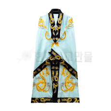 꽃가라 신용 [도사도포] 2종 - 흰색 옥색 검정 대감 의대 신복 글문 신장 도사복, 옥검