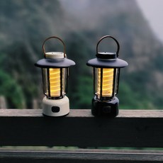 레트로 감성 무드등 미니 LED 캠핑랜턴 리모컨포함 C타입충전 XCR-1, 삼각대, 1개, 아이보리