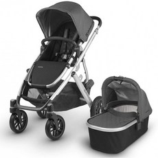 2018 UPPAbaby VISTA Stroller Jordan (Charcoal Melange / Silver / Black Leather)